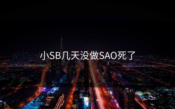 小SB几天没做SAO死了 小SB几天没做SAO死了