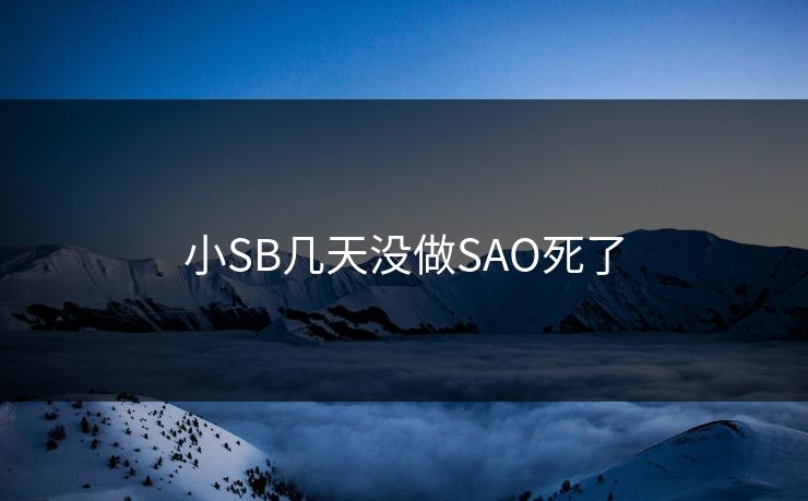 小SB几天没做SAO死了 小SB几天没做SAO死了